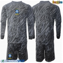 Maglie da calcio Brasile Portiere Seconda Maglia Bambino Copa America 2024 Manica Lunga (+ Pantaloni corti)